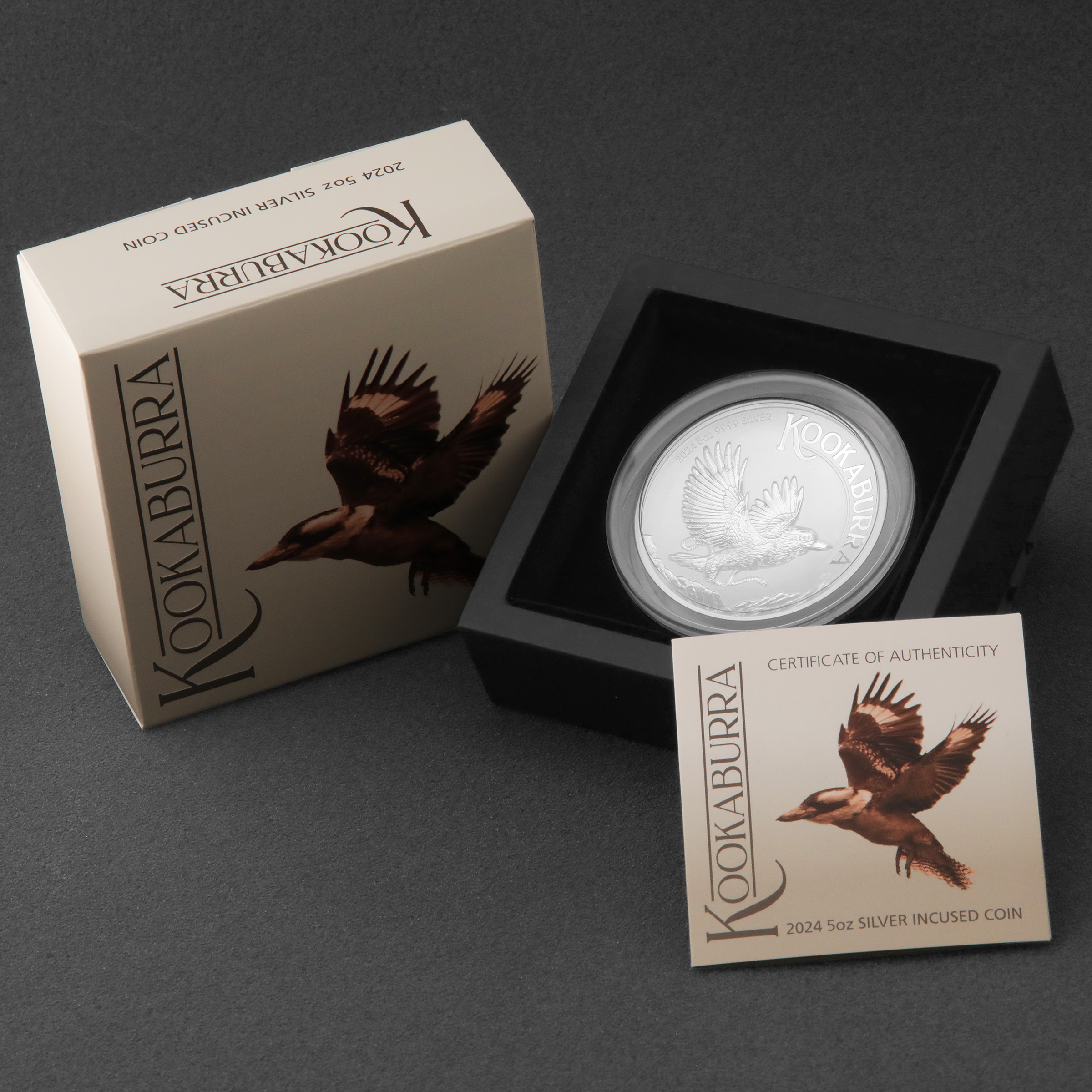Silbermünze 5oz "Kookaburra" 2024 (PP/HR/incused) 19% (Australien) - Detailansicht 4