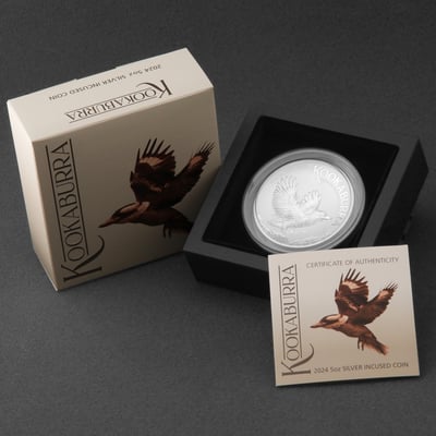 Silbermünze 5oz "Kookaburra" 2024 (PP/HR/incused) 19% (Australien) - Miniaturansicht 5