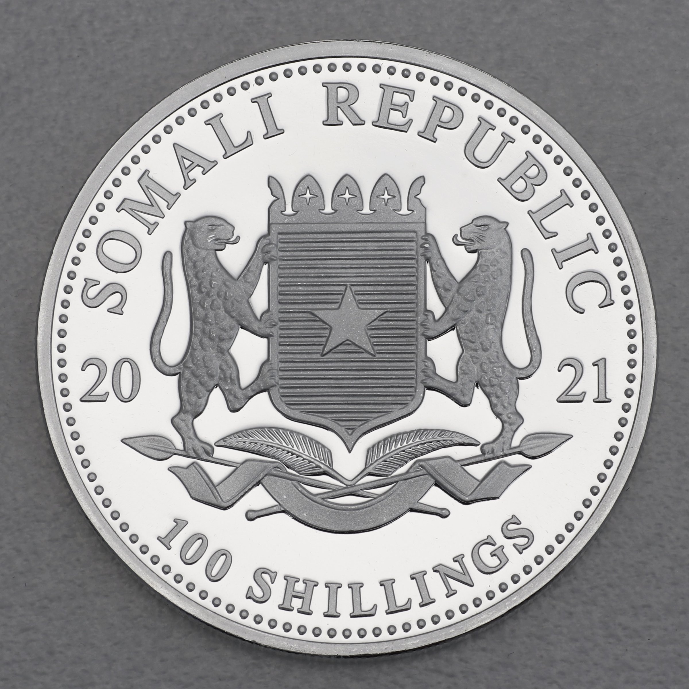 Silbermünze 1oz "Elefant" 2021 (vergoldet) African Wildlife (Somalia) - Detailansicht 1