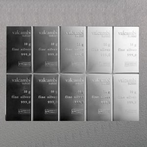Silbertafel VALCAMBI (10x 10g Ag) "CombiBar" - Miniaturansicht 2
