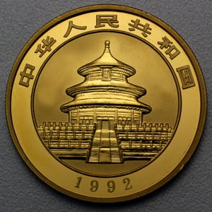 Goldmünze 1oz "Panda" 1992 (China) - Miniaturansicht 2
