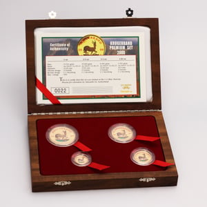 Goldmünzen 4 x "Krügerrand" 2000 (koloriert) (PP) Premium Set – 4-teilig (Südafrika) - Hauptansicht