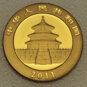 Goldmünze 1/4oz "Panda" 2011 (China) - Miniaturansicht 2