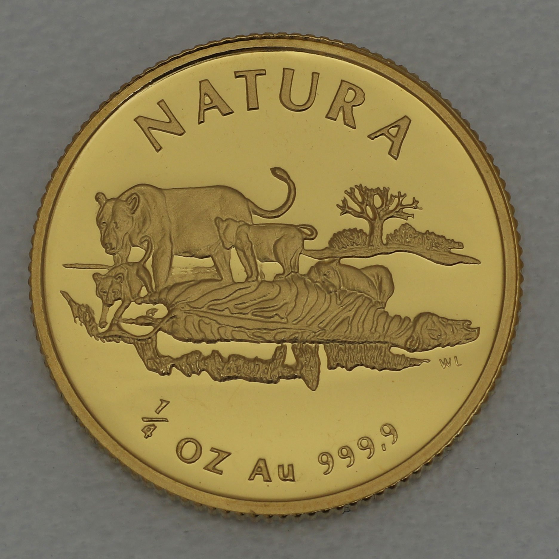 Goldmünzen "The Lion" 1994 Natura Set 4-teilig Big Five (Südafrika) - Detailansicht 7