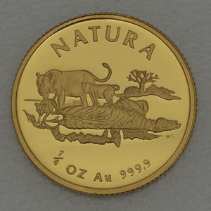 Goldmünzen "The Lion" 1994 Natura Set 4-teilig Big Five (Südafrika) - Miniaturansicht 8