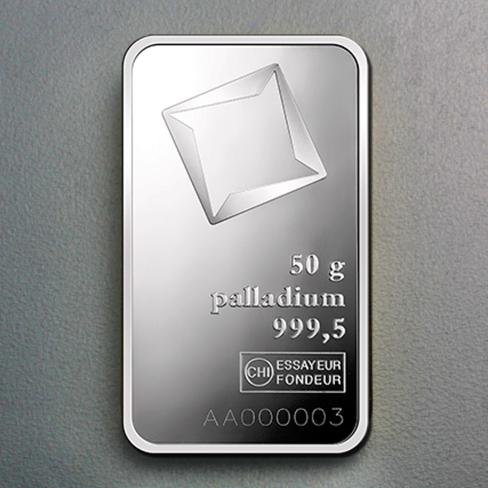 Palladiumbarren 50g VALCAMBI (Pd) - Hauptansicht