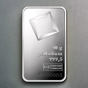 Palladiumbarren 50g VALCAMBI (Pd) - Hauptansicht