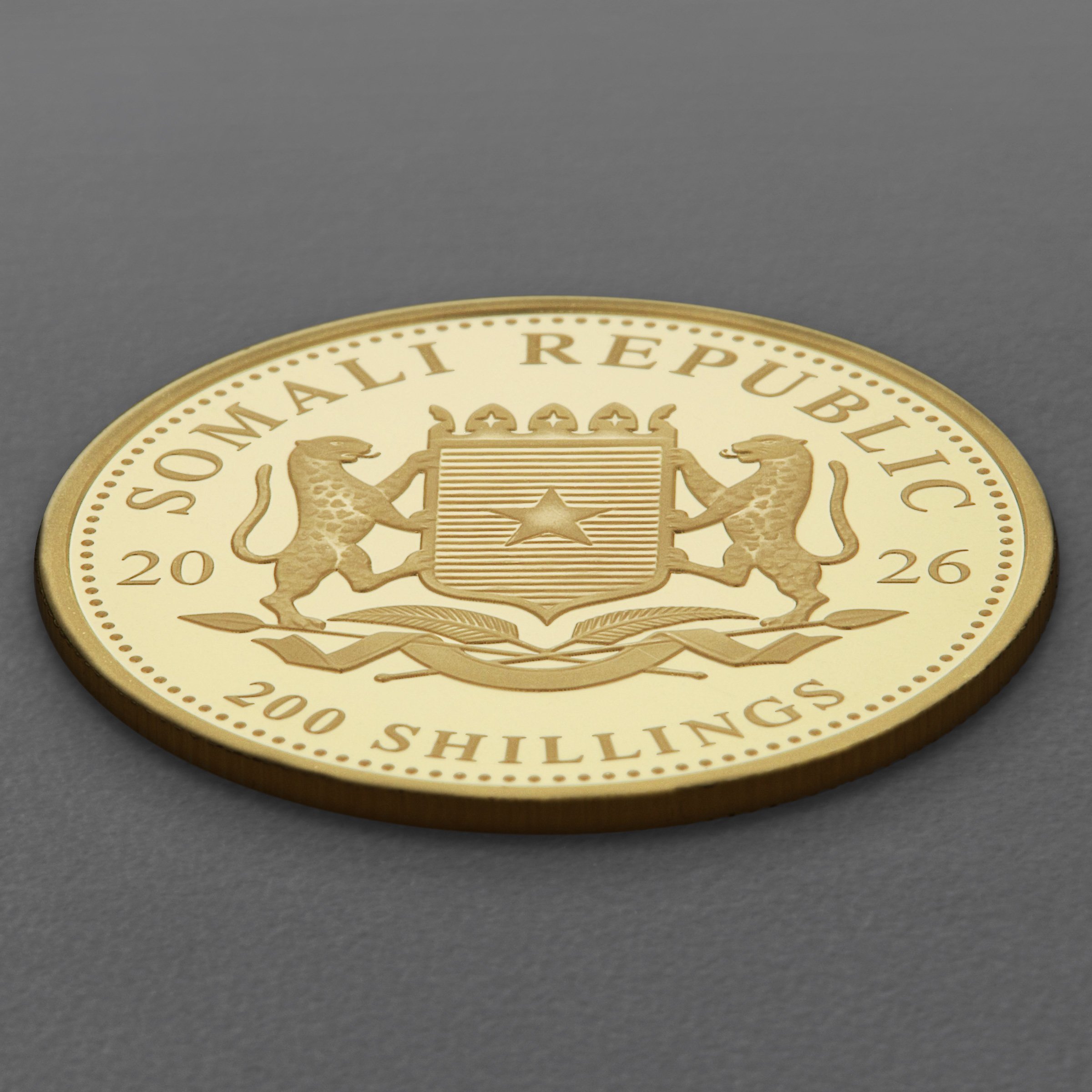 Goldmünze 1/4oz "Elefant" 2026 African Wildlife (Somalia) - Detailansicht 3