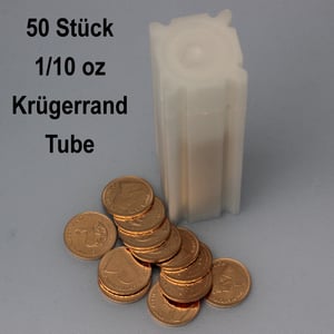 Goldmünze 50 x 1/10oz "Krügerrand" aktueller Jahrgang Tube (Südafrika) - Miniaturansicht 2