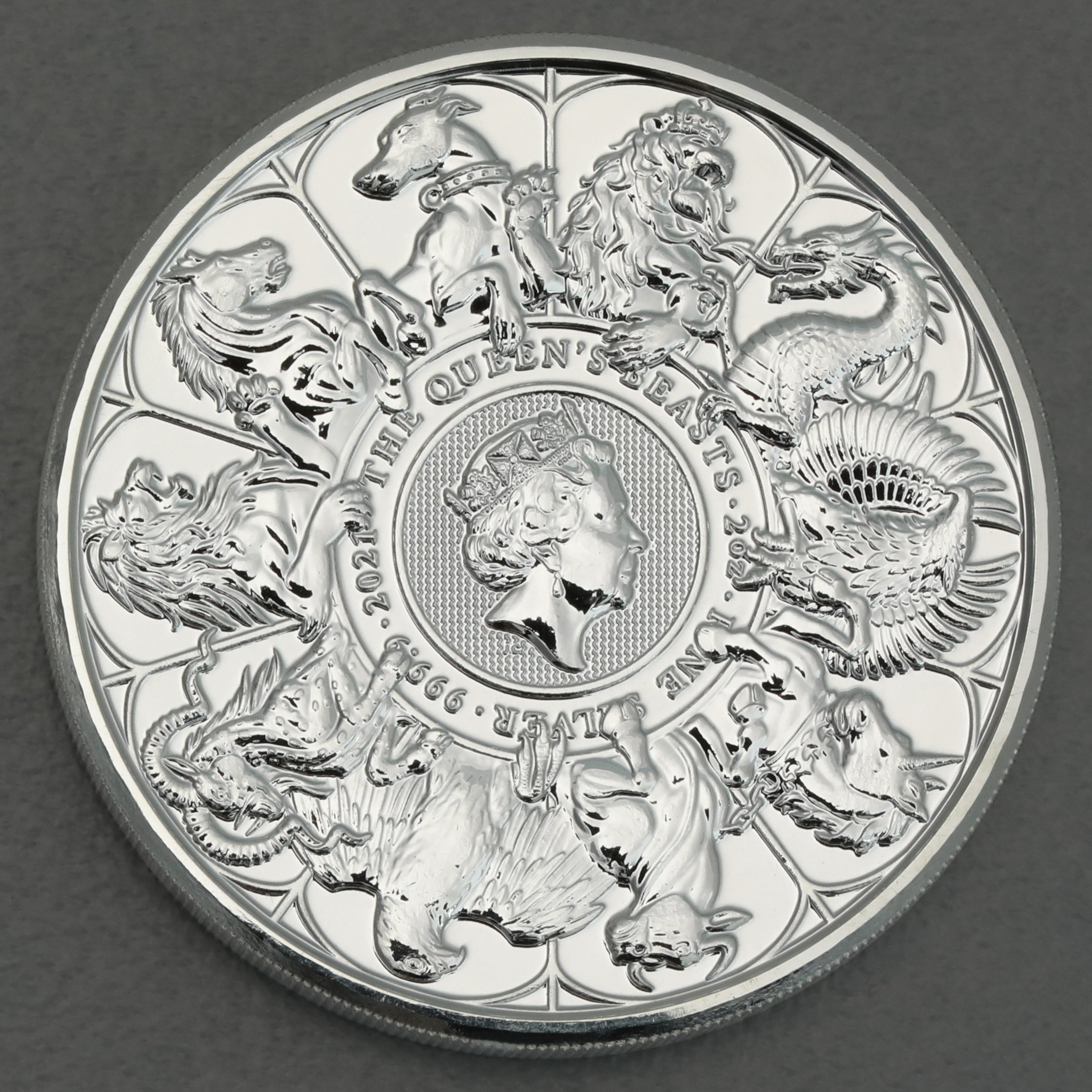 Silbermünze 2oz "Completer Coin" 2021 The Queen s Beasts diff. (Großbritannien) - Hauptansicht
