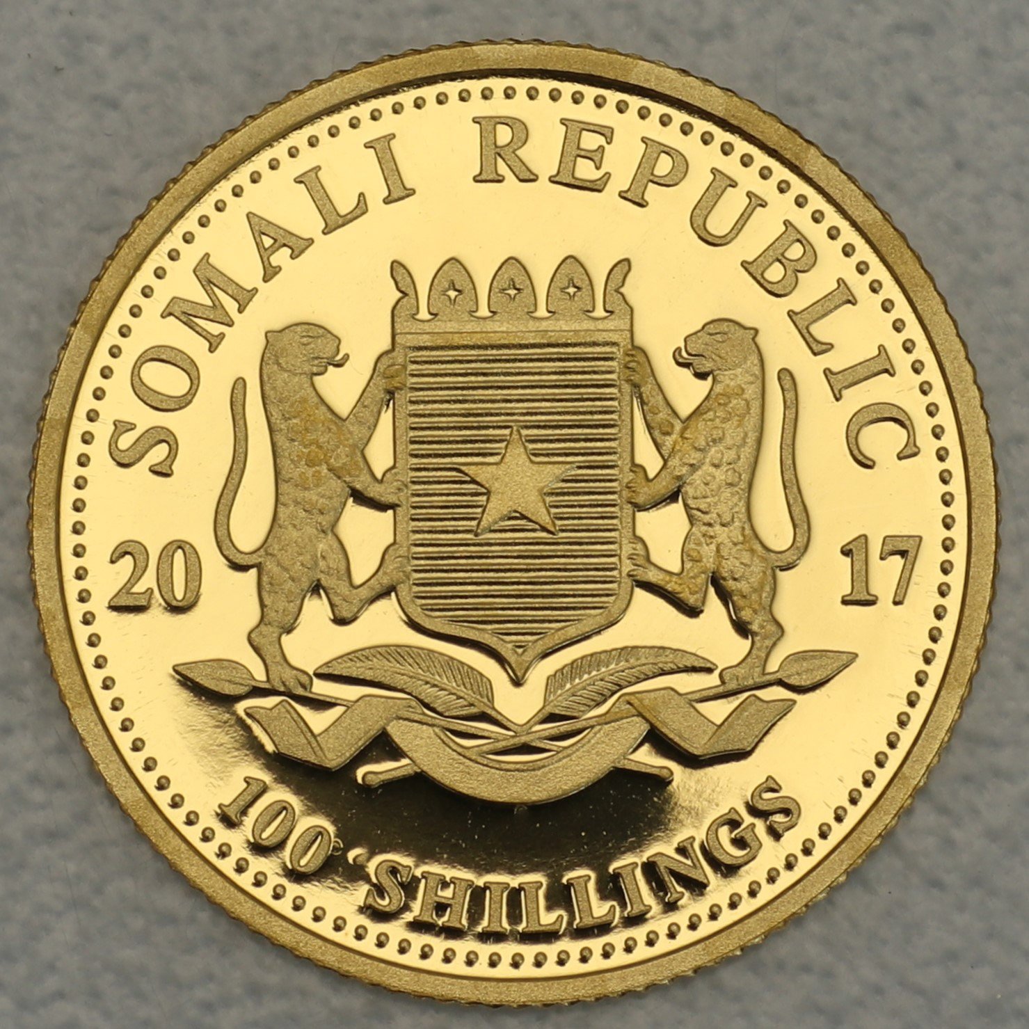 Goldmünze 1/10oz "Elefant" 2017 African Wildlife (Somalia) - Detailansicht 1