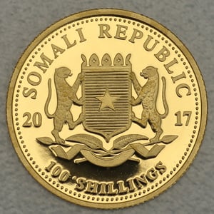 Goldmünze 1/10oz "Elefant" 2017 African Wildlife (Somalia) - Miniaturansicht 2