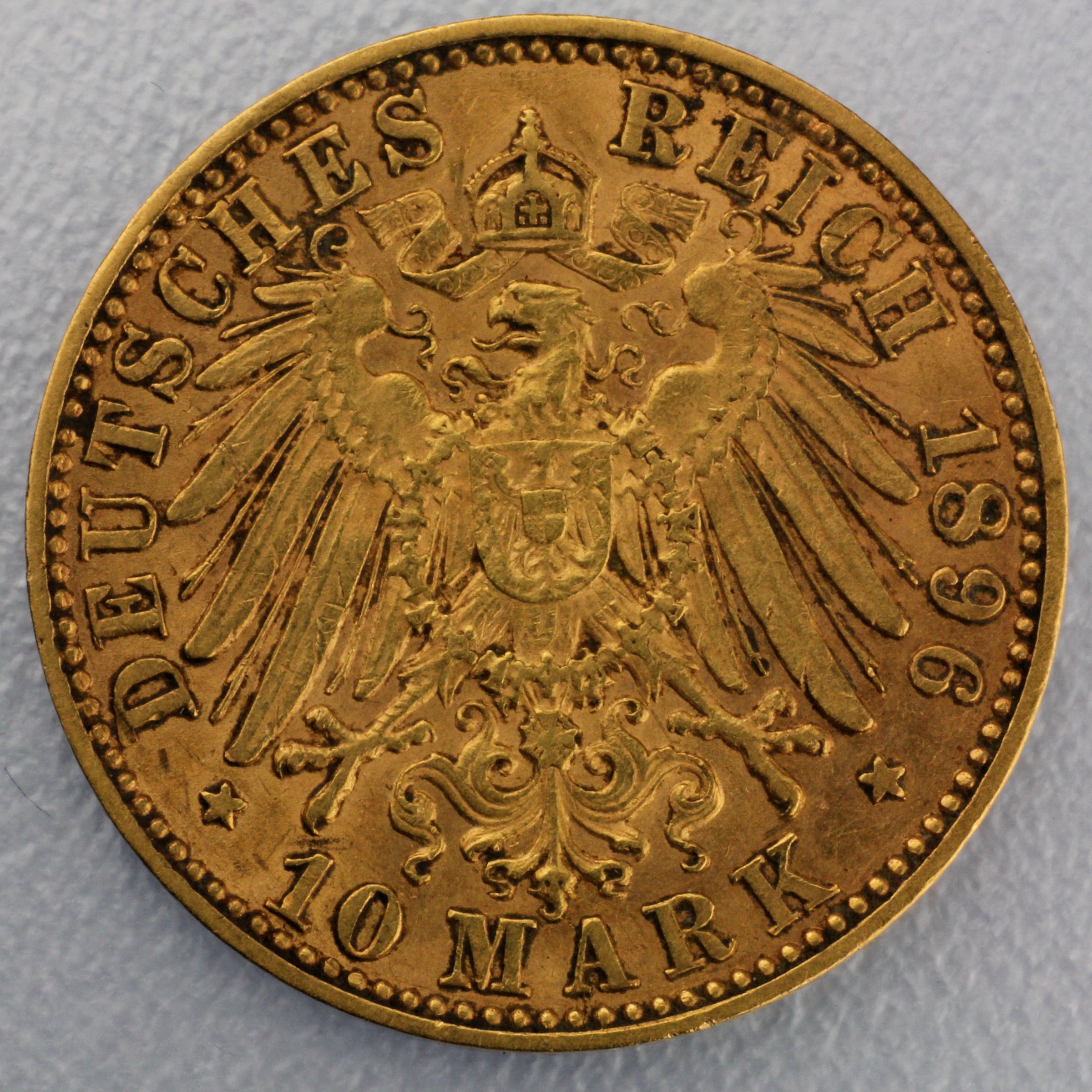 Goldmünze 10 Mark "Albert" (Sachsen) - Detailansicht 1