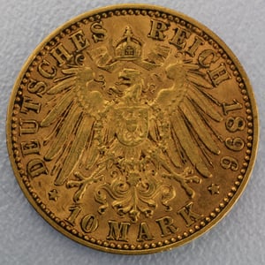 Goldmünze 10 Mark "Albert" (Sachsen) - Miniaturansicht 2