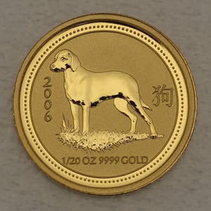Goldmünze 1/20oz "Hund" 2006 Lunar I – Year of the Dog (Australien) - Hauptansicht