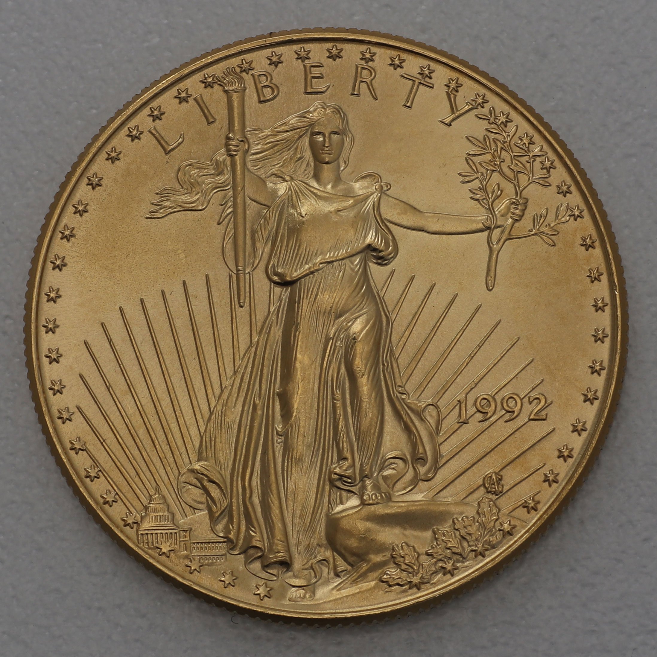 Goldmünze 1oz "American Eagle" 1992 (USA) - Hauptansicht