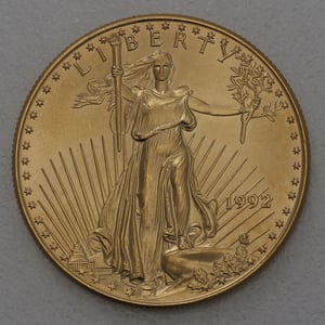 Goldmünze 1oz "American Eagle" 1992 (USA) - Hauptansicht