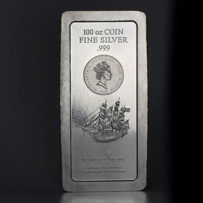 Silber Münzbarren 100oz "H+M/Cook Islands" - Miniaturansicht 2
