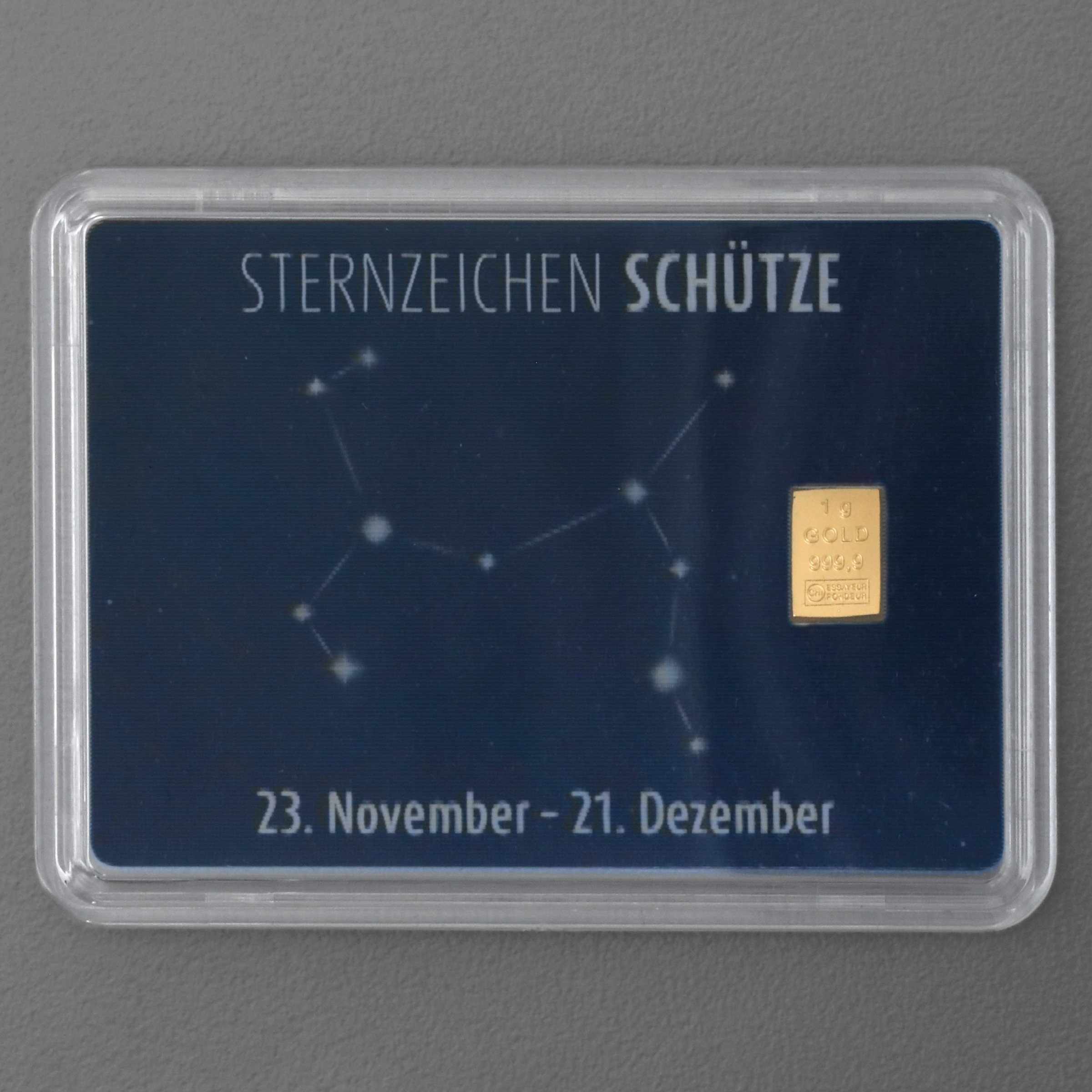 Goldbarren 1g "Sternzeichen: Schütze" (Flip) - Detailansicht 2