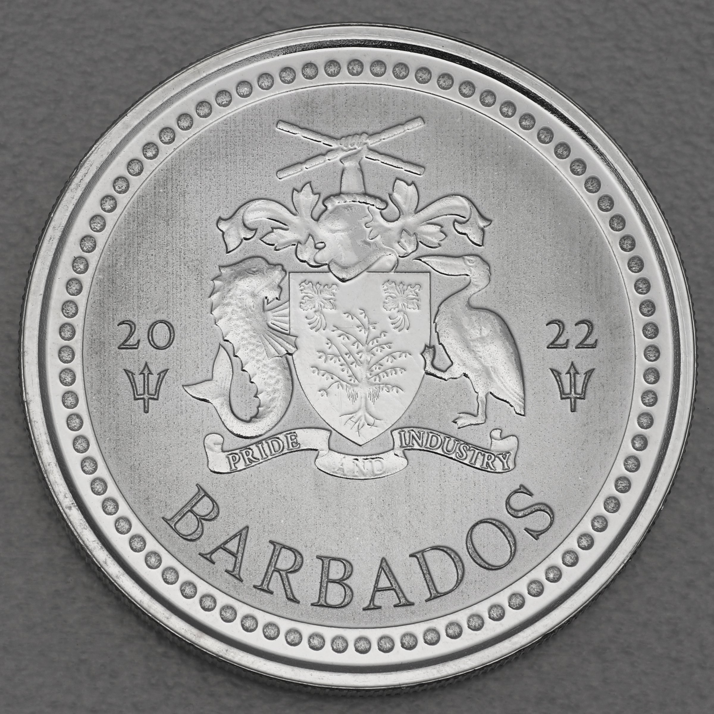 Silbermünze 1oz "Trident / Dreizack" 2022 (Barbados) - Detailansicht 1