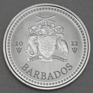 Silbermünze 1oz "Trident / Dreizack" 2022 (Barbados) - Miniaturansicht 2
