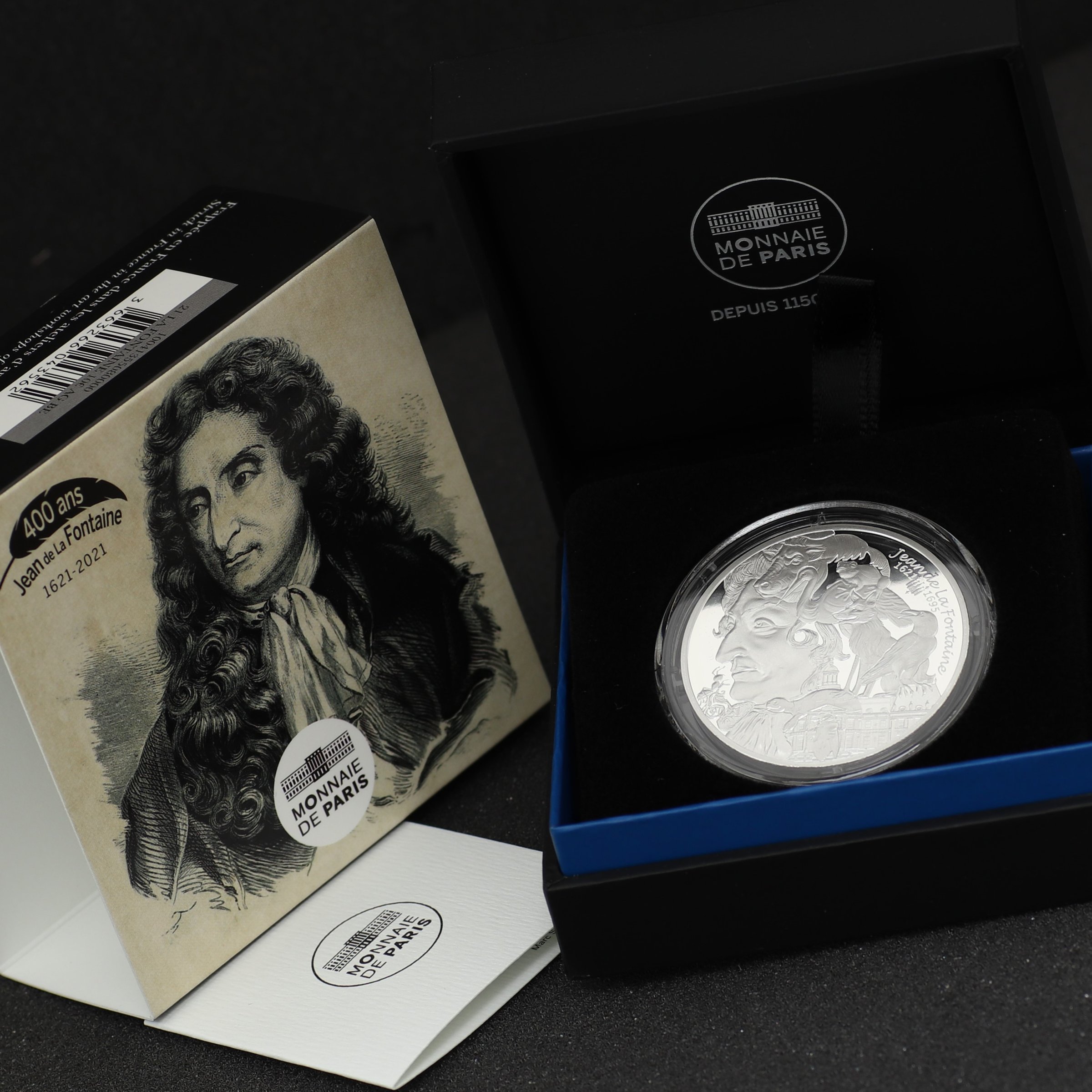 Silbermünze 10 Euro "La Fontaine" 2021 (PP) (Frankreich) - Detailansicht 2