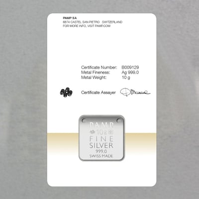 Silber-Schmuckbarren 10g "Bear/Bär" PAMP - Miniaturansicht 6
