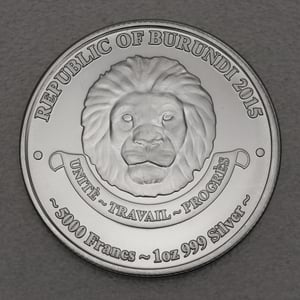 Silbermünze 1oz "Löwe" 2015 African Lion (Burundi) - Miniaturansicht 2