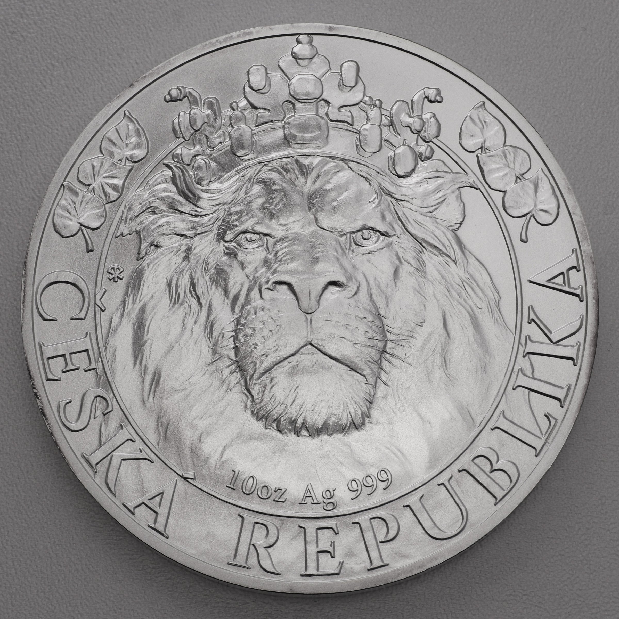 Silbermünze 10oz "Tschechischer Löwe" 2022 (Niue) - Hauptansicht