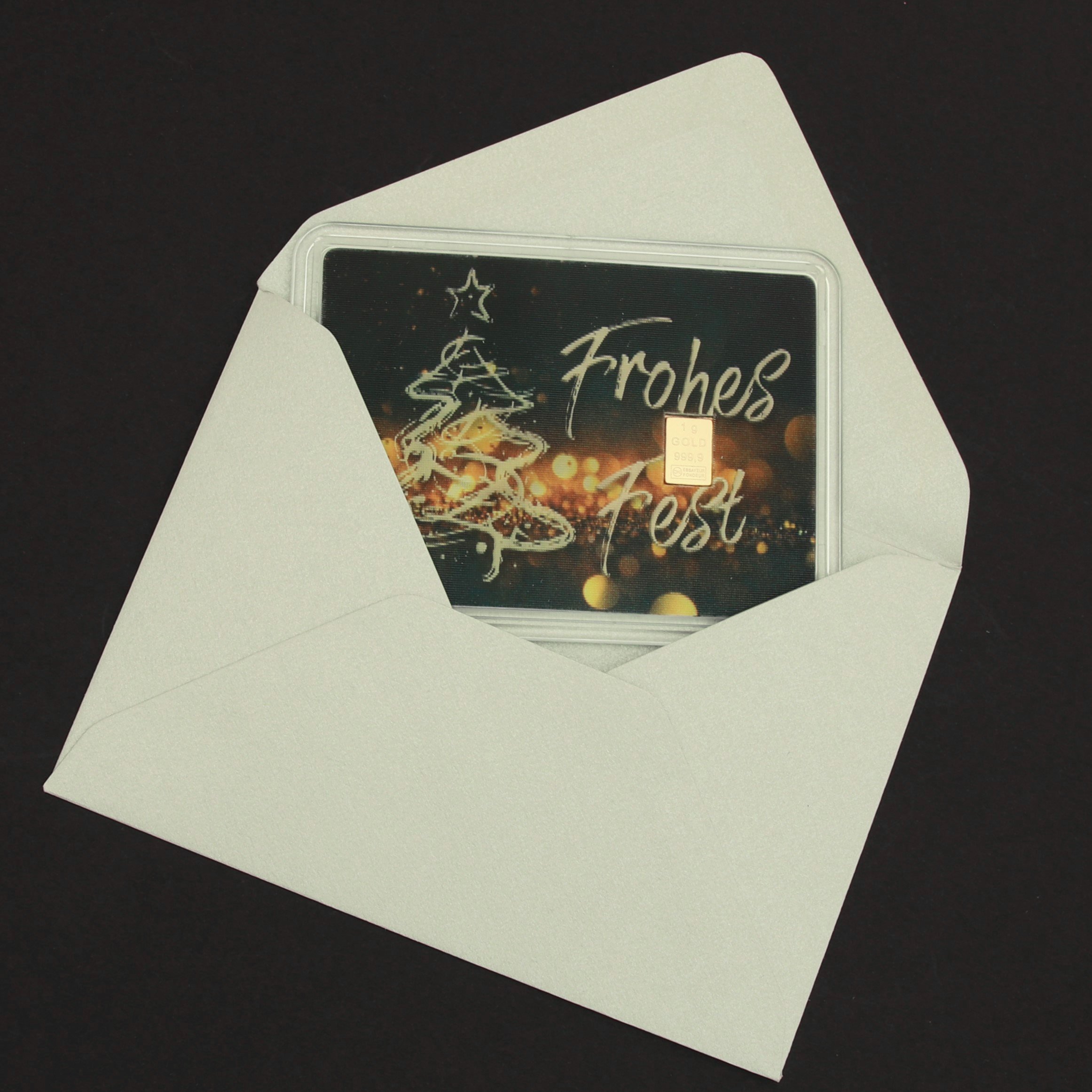 Geschenk-Umschlag "Platin Glamour" (A8, klein) - Detailansicht 1