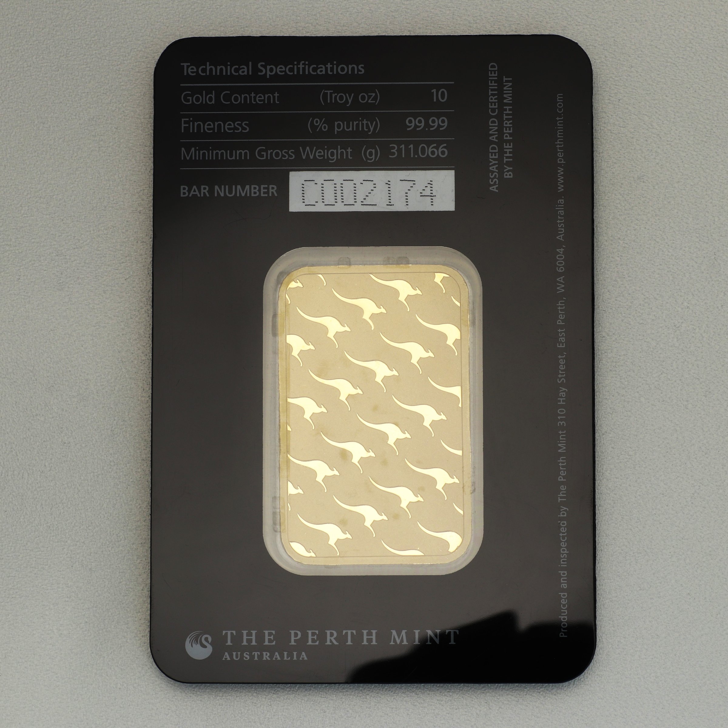 Goldbarren 10oz THE PERTH MINT "Känguru" - Detailansicht 1