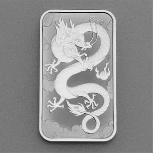 Silber Münzbarren 1oz "Rectangular Dragon" 2019 (Australien) - Miniaturansicht 1