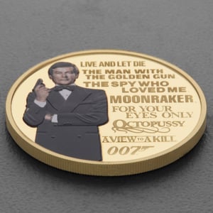 Silbermünzen 1oz +7 x 1/2oz "Roger Moore" 2024 (PP/kol./verg.) Set – 8-teilig James Bond (Tuvalu) - Miniaturansicht 22