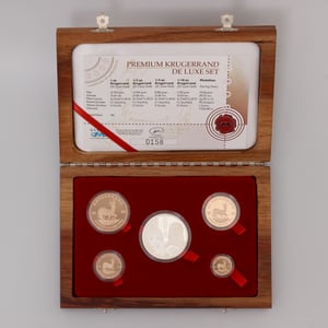 Goldmünzen 4 x "Krügerrand" 2008 (PP) Premium de Luxe Set – 5-teilig (Südafrika) - Miniaturansicht 2