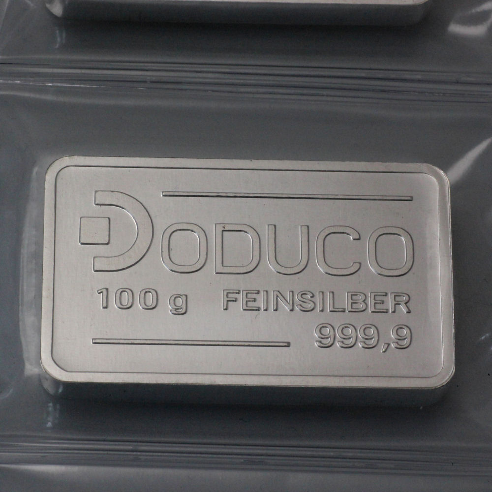 Silberbarren 100g Doduco - Detailansicht 2