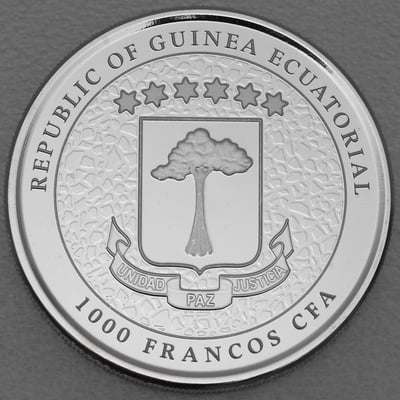 Silbermünze 1oz "Giraffe" 2023 (Guinea) - Miniaturansicht 2