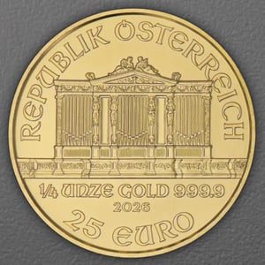 Goldmünze 1/4oz "Wiener Philharmoniker" aktueller Jahrgang (Österreich) - Miniaturansicht 2