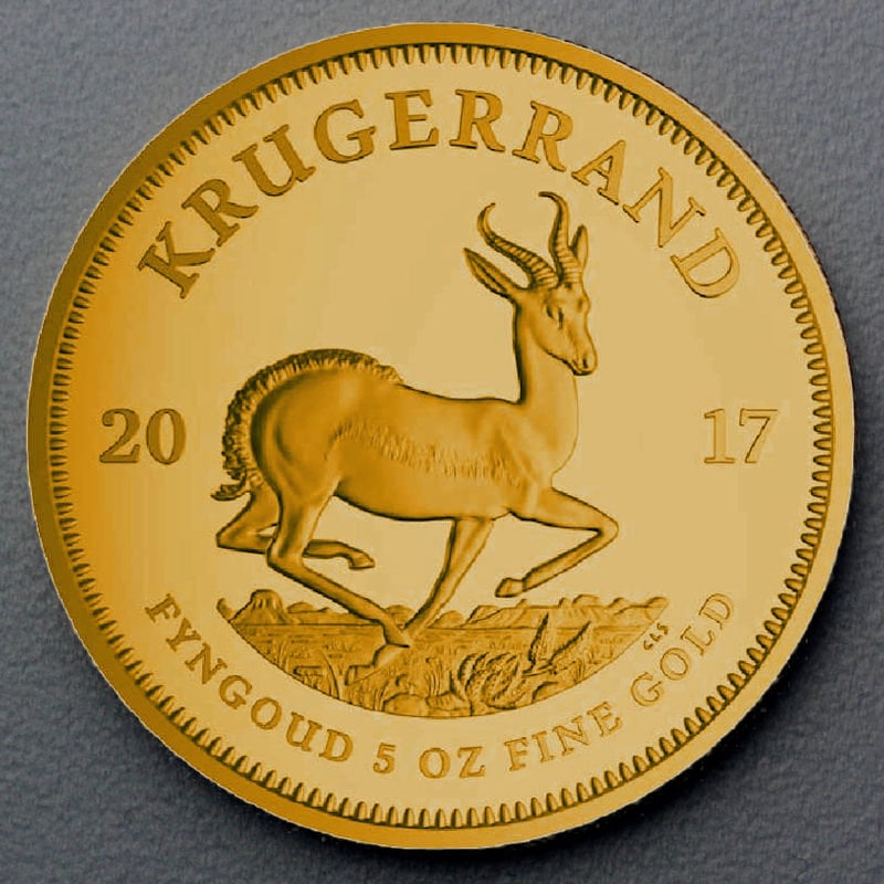 Goldmünze 5oz "Krügerrand" (Südafrika) - Detailansicht 1