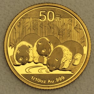Goldmünze 1/10oz "Panda" 2013 (China) - Hauptansicht