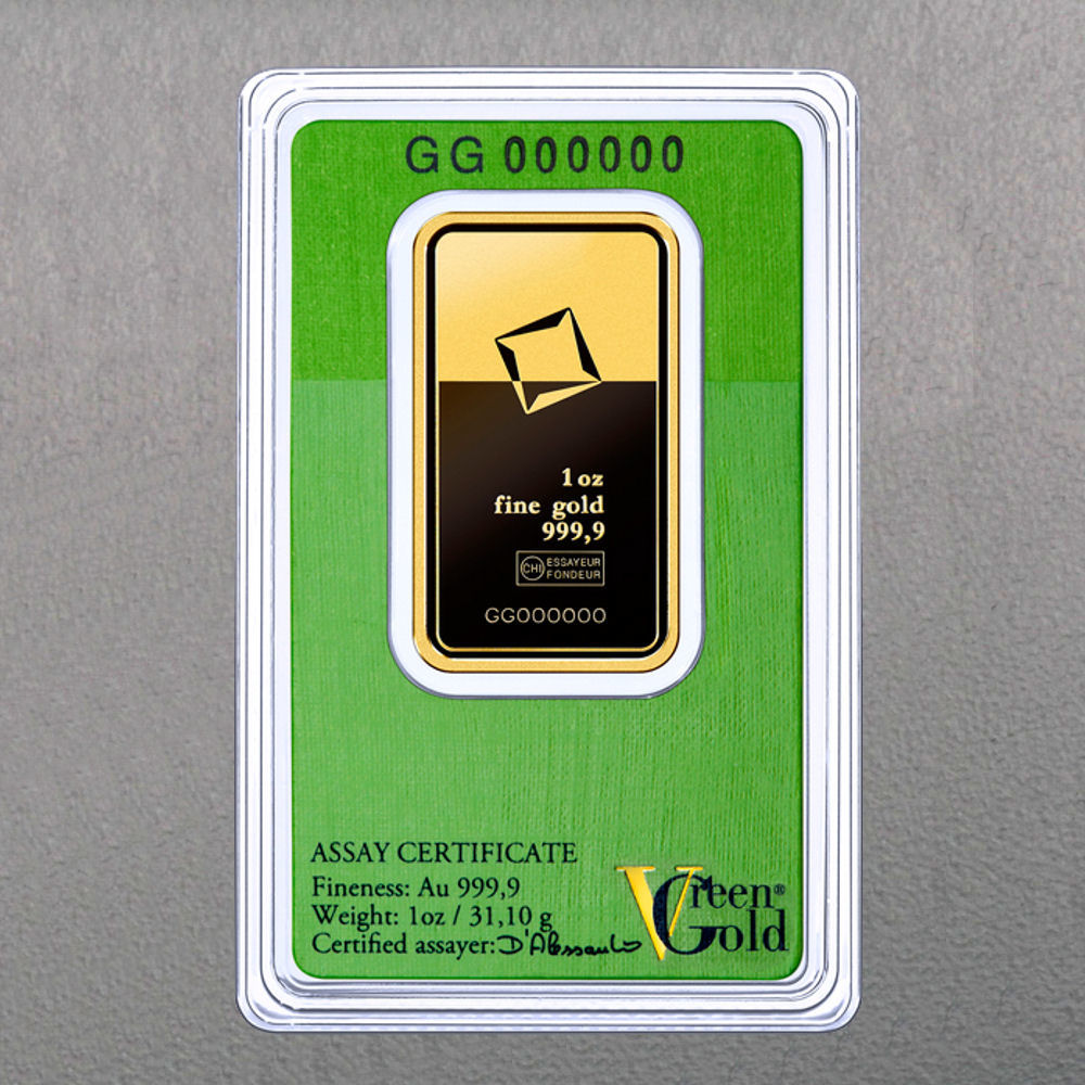 Goldbarren 1oz "Green Gold" VALCAMBI (999,9 Au) - Hauptansicht