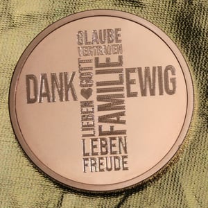 Kupfermedaille "Wortkreuz" Gravurmedaille - Miniaturansicht 6