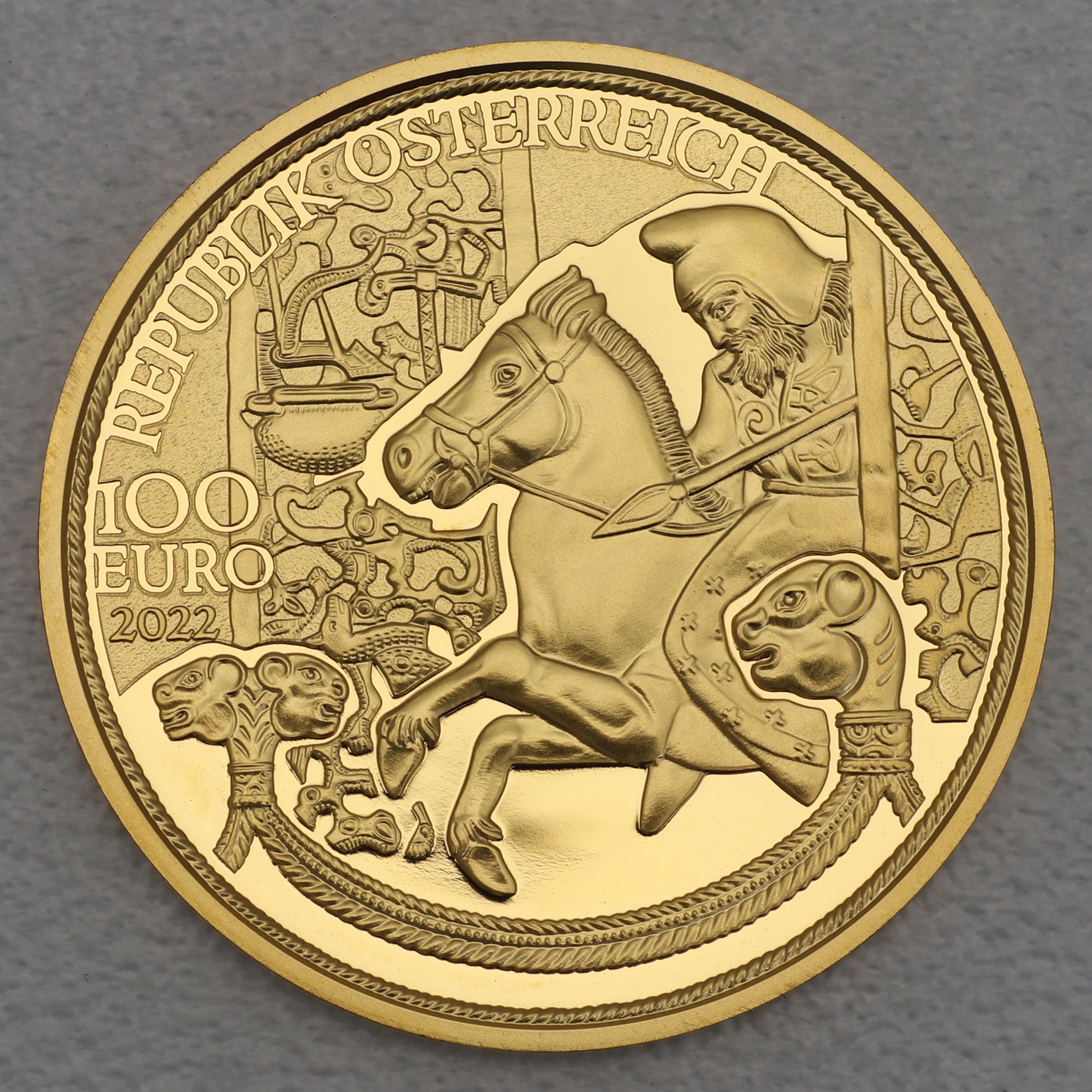 Goldmünze 100 Euro "Das Gold der Skythen" 2022 Magie des Goldes (Österreich) - Hauptansicht