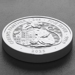 Silbermünze 2oz "Queen’s Panther" 2025 Royal Tudor Beasts 19% (Großbritannien) - Miniaturansicht 3