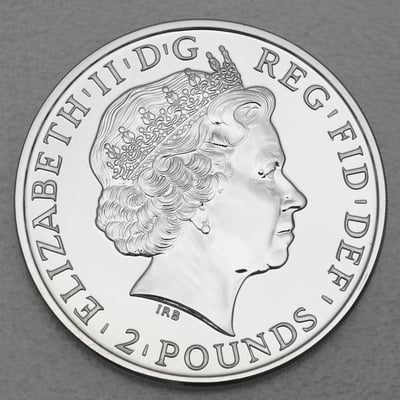 Silbermünze 1oz "Schaf" 2015 (vergoldet) Lunar – Year of the Sheep (Großbritannien) - Miniaturansicht 2