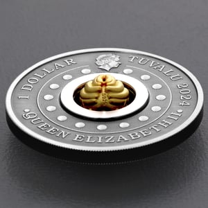 Silbermünze 1oz "Drache" 2024 (AF) Rotating Charm – Year of the Dragon (Tuvalu) - Miniaturansicht 4