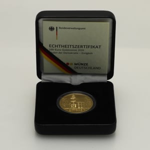 Goldmünze 100 Euro "Einigkeit" 2020 Säulen der Demokratie (Deutschland) - Miniaturansicht 3
