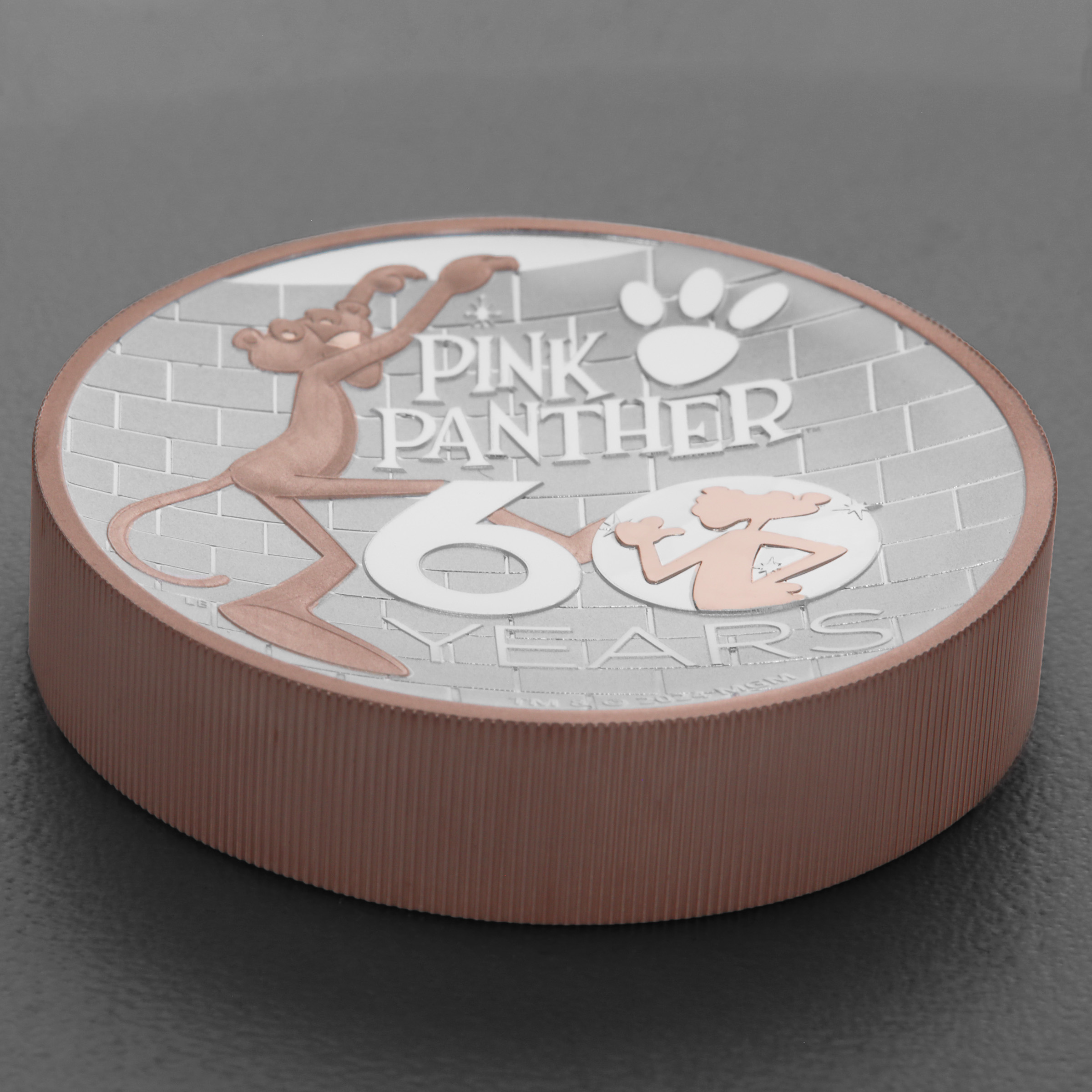Silbermünze 5oz "Pink Panther" 2024 (PP/HR/rosévergoldet) 60th Anniversary (Tuvalu) - Detailansicht 2