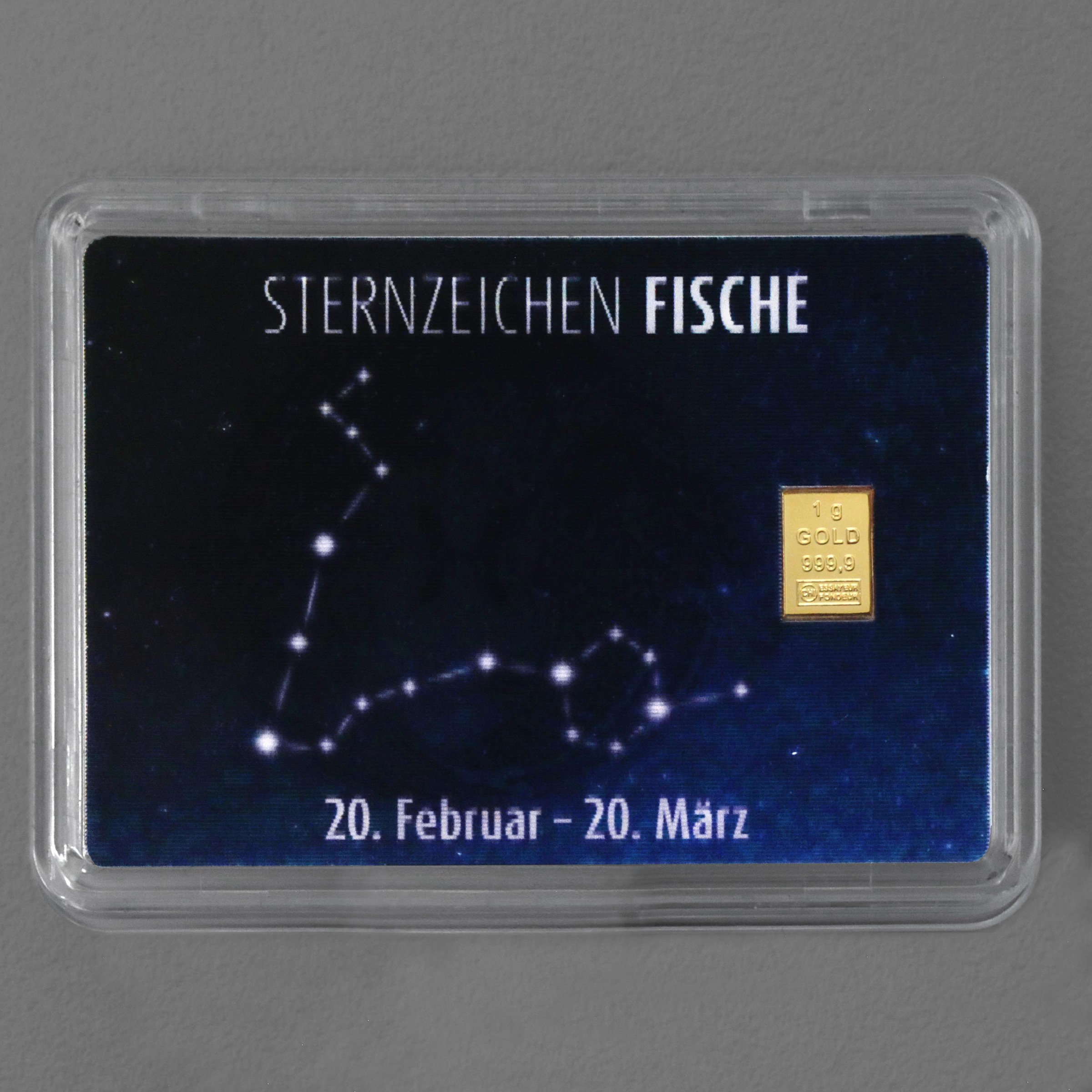 Goldbarren 1g "Sternzeichen: Fische" (Flip) - Detailansicht 2