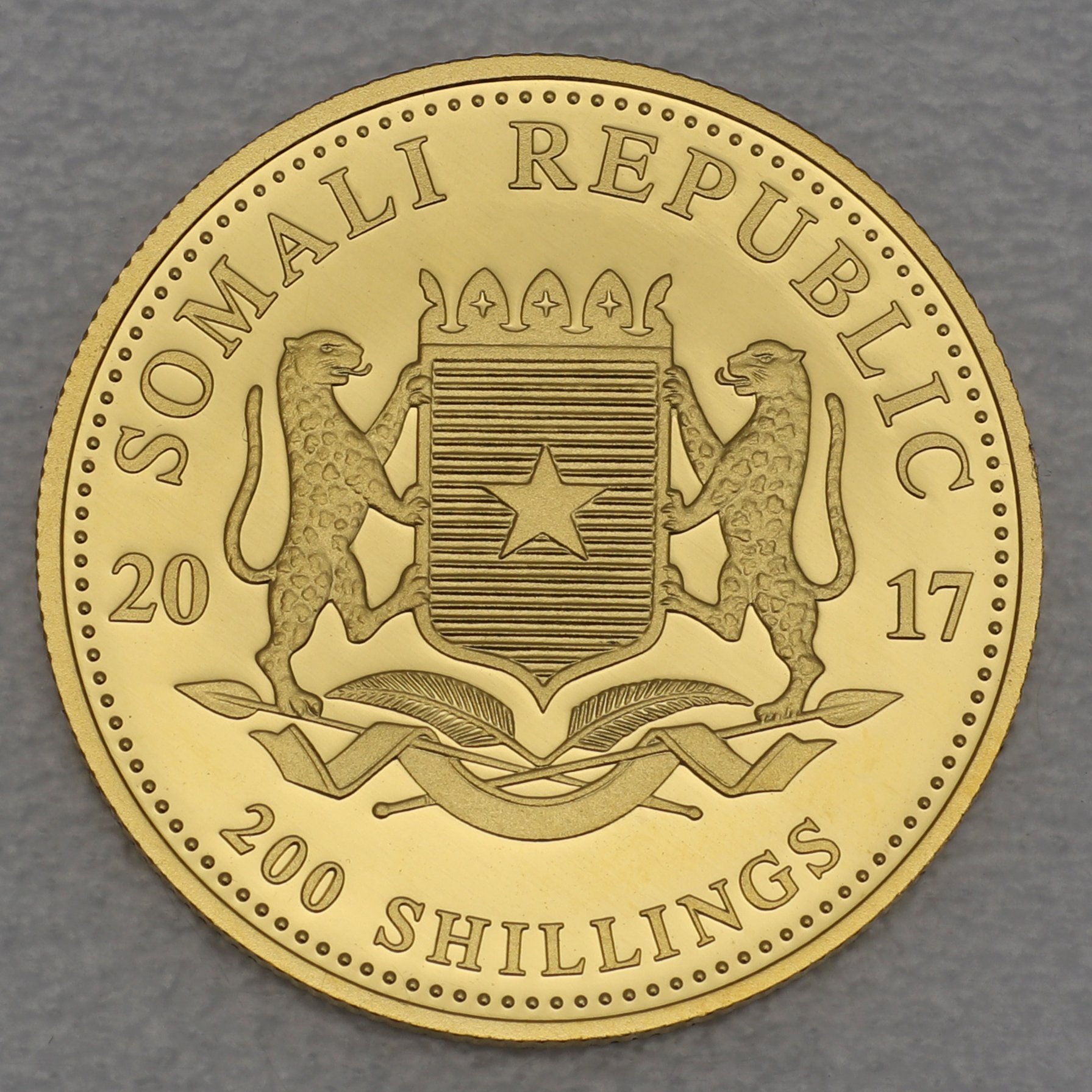 Goldmünze 1/4oz "Elefant" 2017 African Wildlife (Somalia) - Detailansicht 1