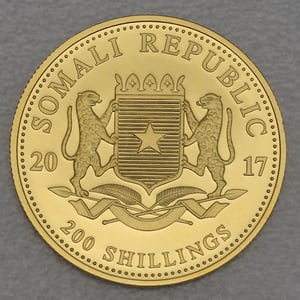 Goldmünze 1/4oz "Elefant" 2017 African Wildlife (Somalia) - Miniaturansicht 2
